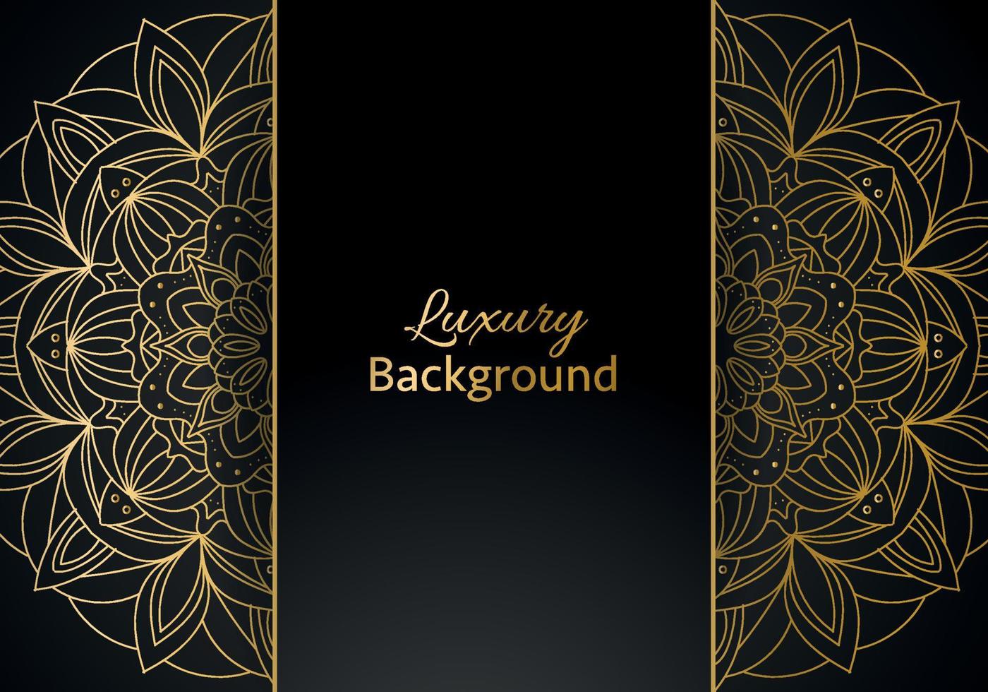 Luxury vector mandala background design with golden color pattern. Vector ornamental mandala design.