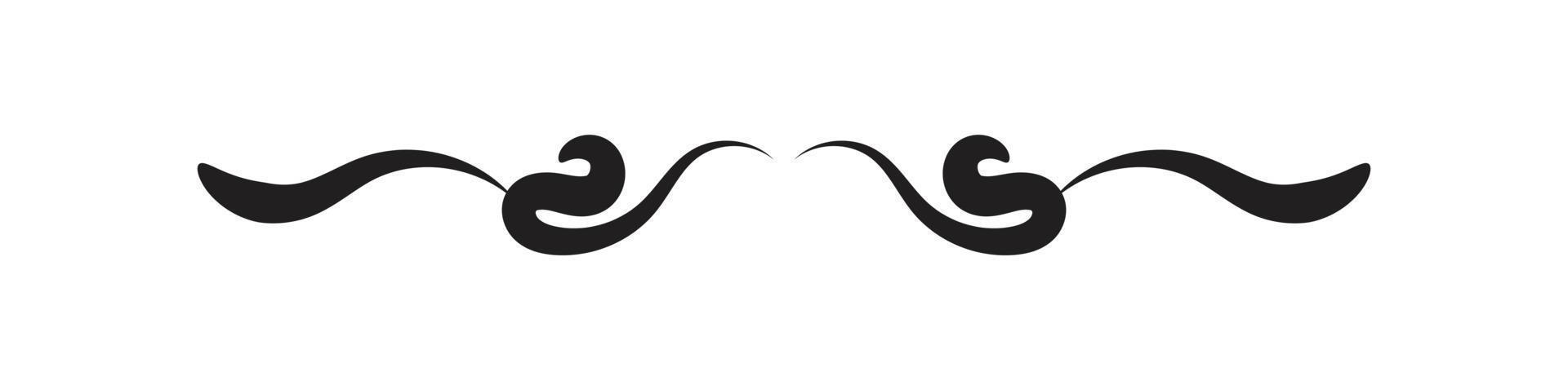 Simple Divider with black color on white background vector