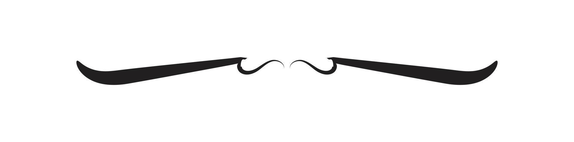 Simple Divider with black color on white background vector