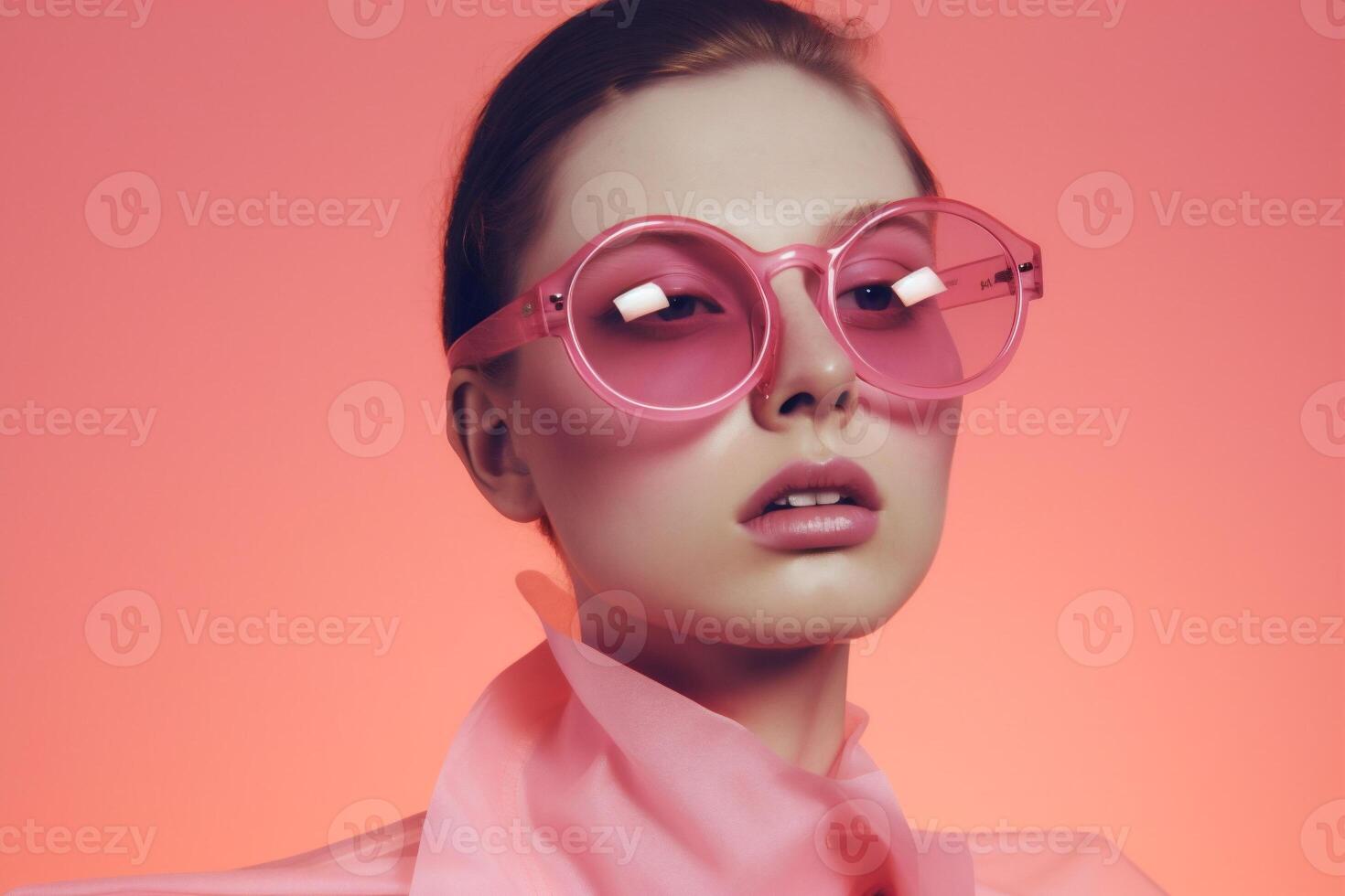 woman in retro style photo