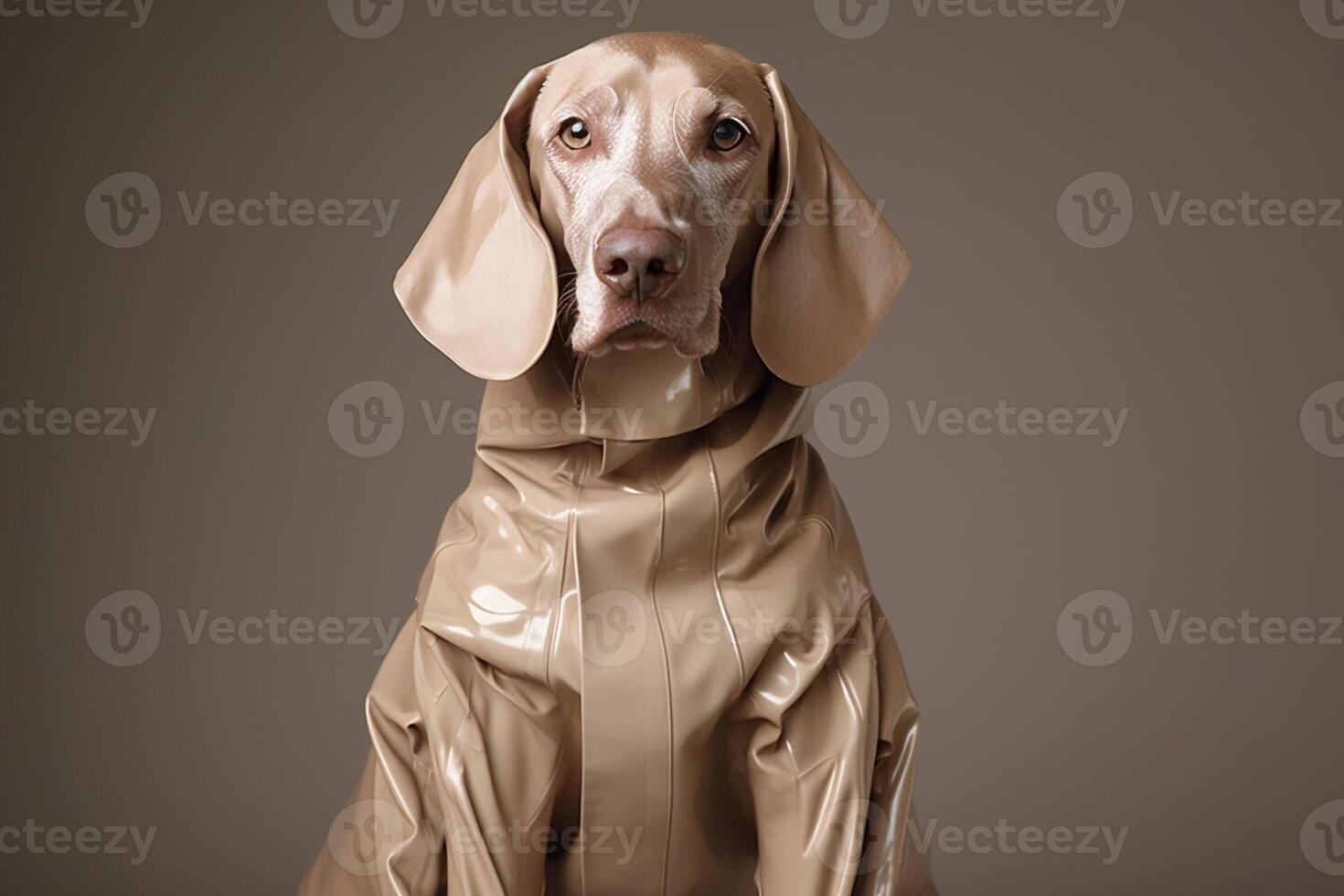 Weimaraner dog in futuristic style photo
