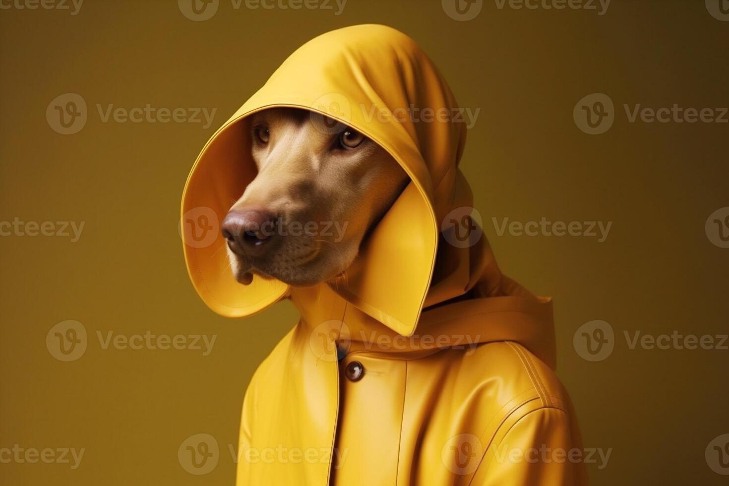 Weimaraner dog in futuristic style photo