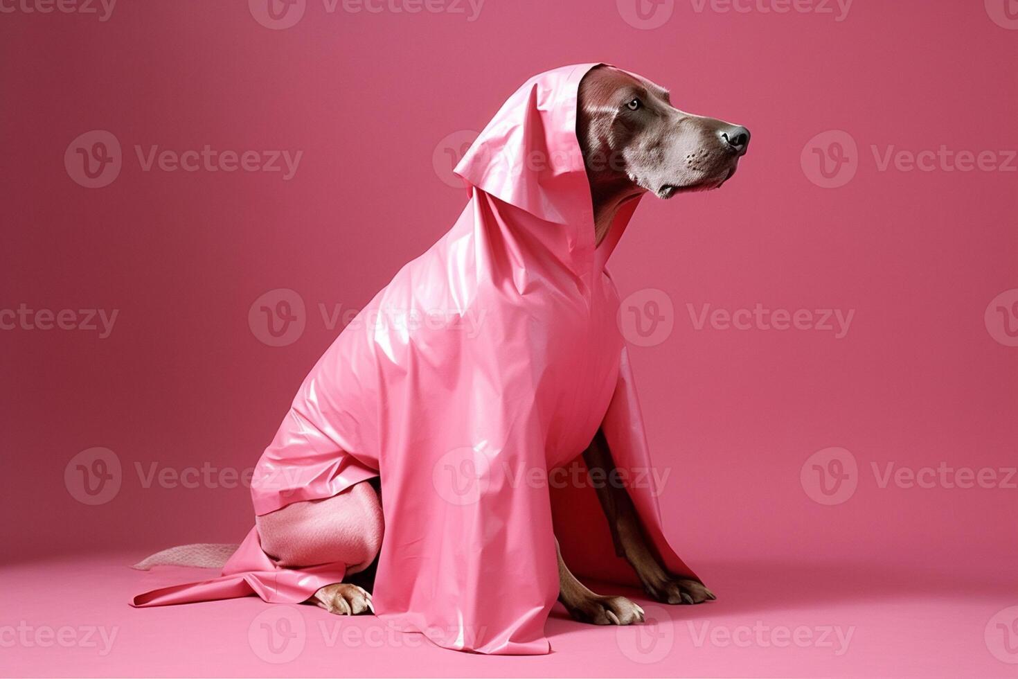 Weimaraner dog in futuristic style photo