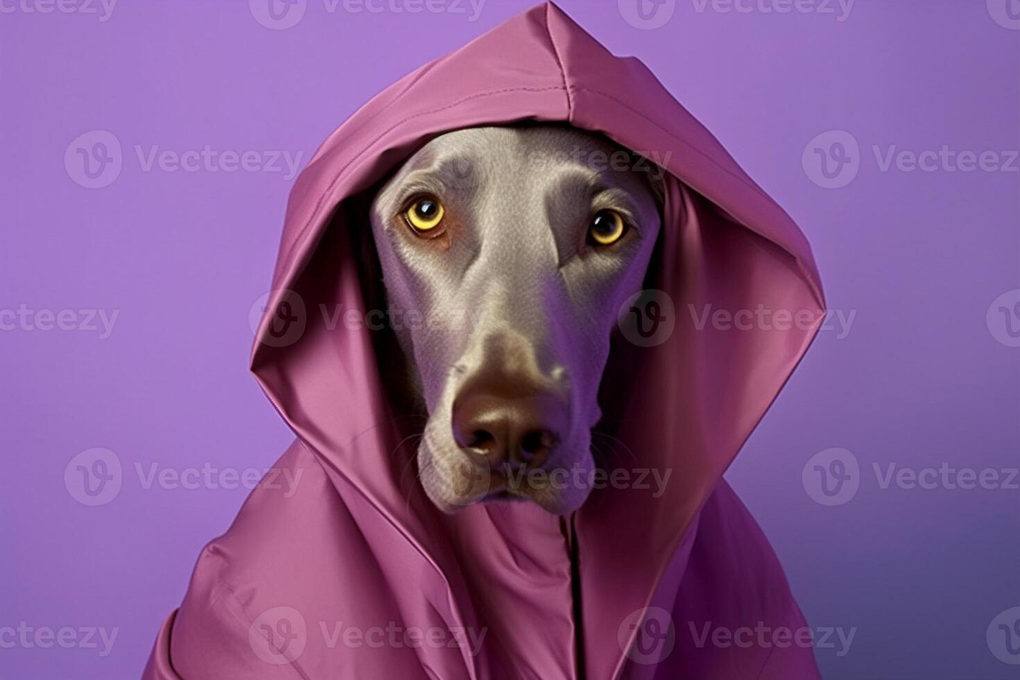 Weimaraner dog in futuristic style photo