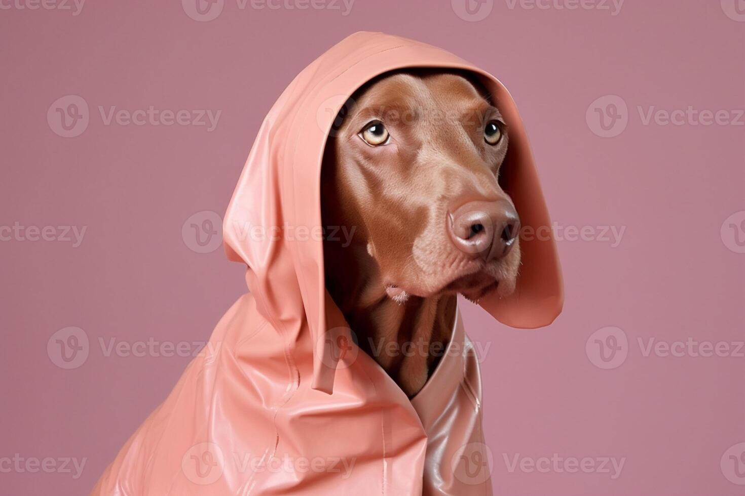 Weimaraner dog in futuristic style photo