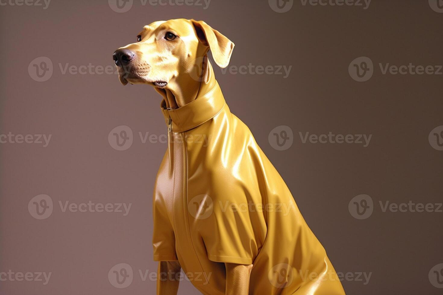 Weimaraner dog in futuristic style photo
