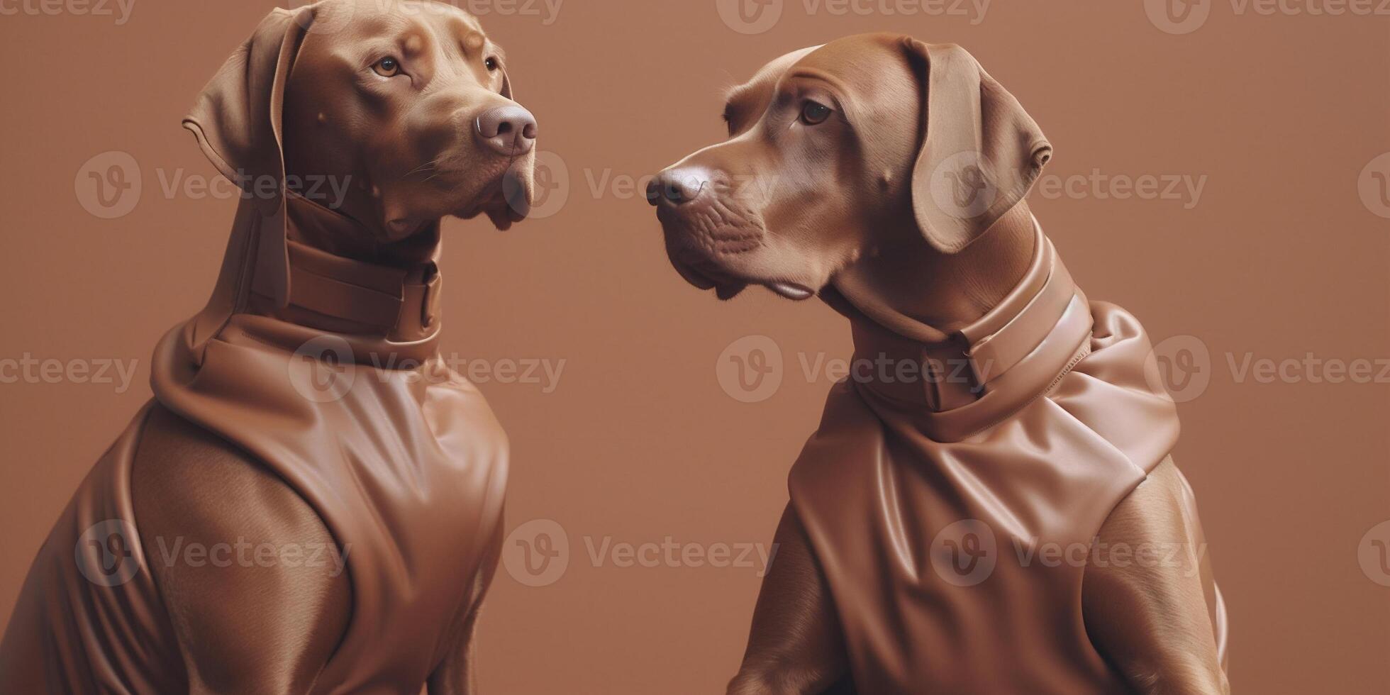 ai generado Weimaraner perros en futurista estilo foto