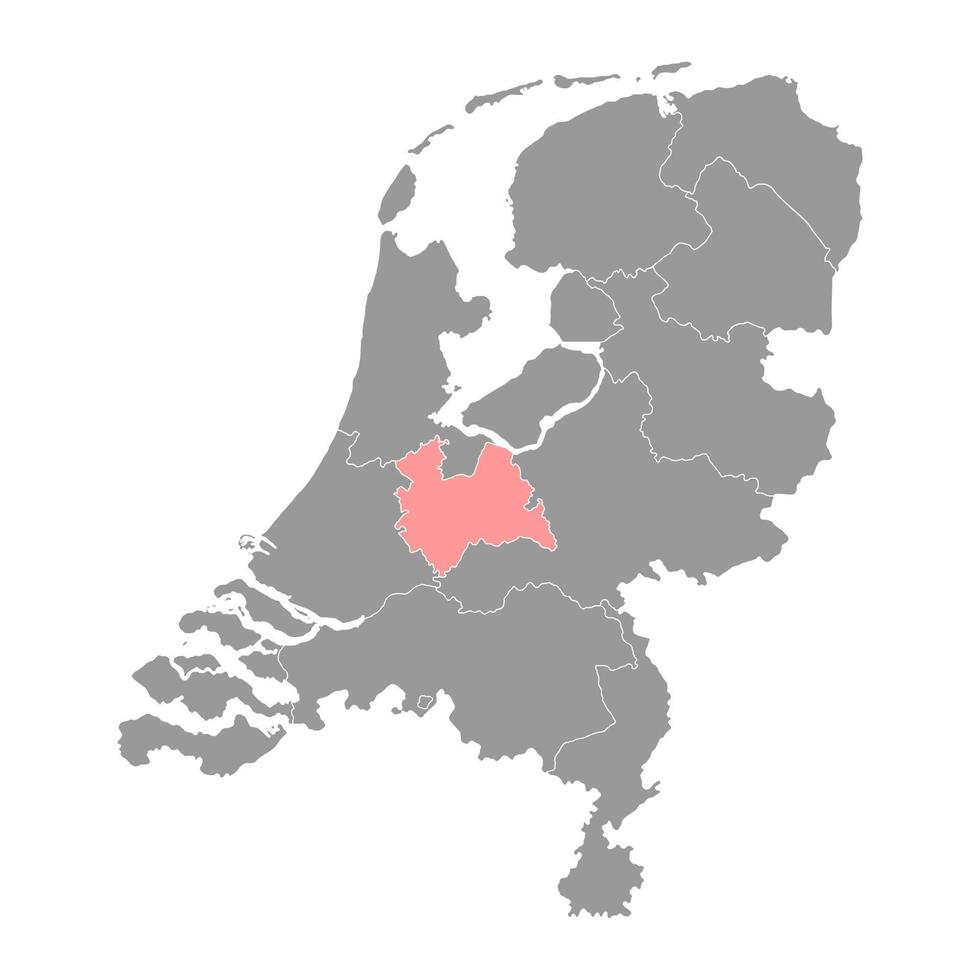 Utrecht province of the Netherlands. Vector illustration.
