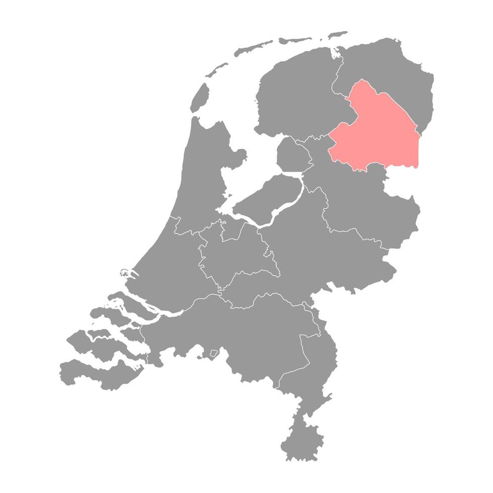 Drenthe province of the Netherlands. Vector illustration.