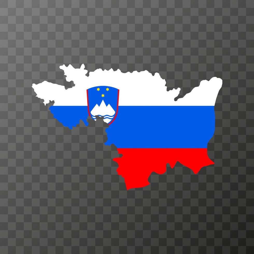 Lower Sava map, region of Slovenia. Vector illustration.