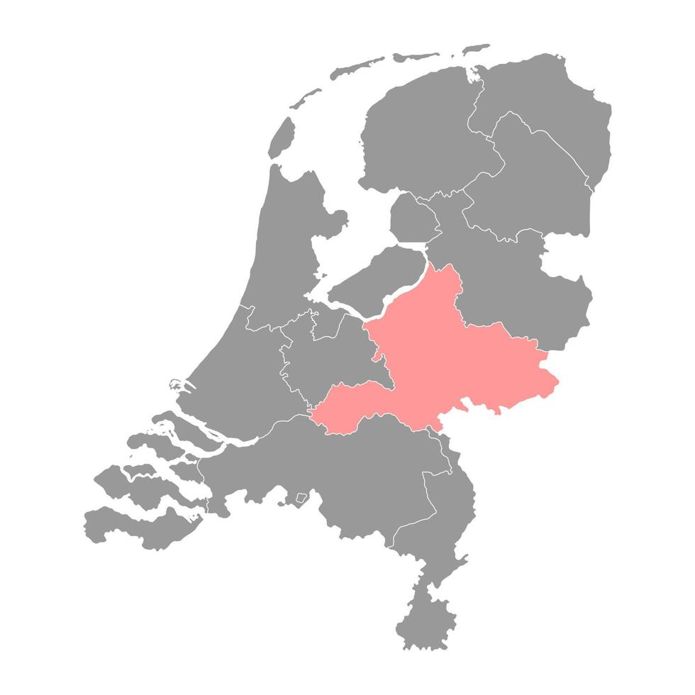 Gelderland province of the Netherlands. Vector illustration.