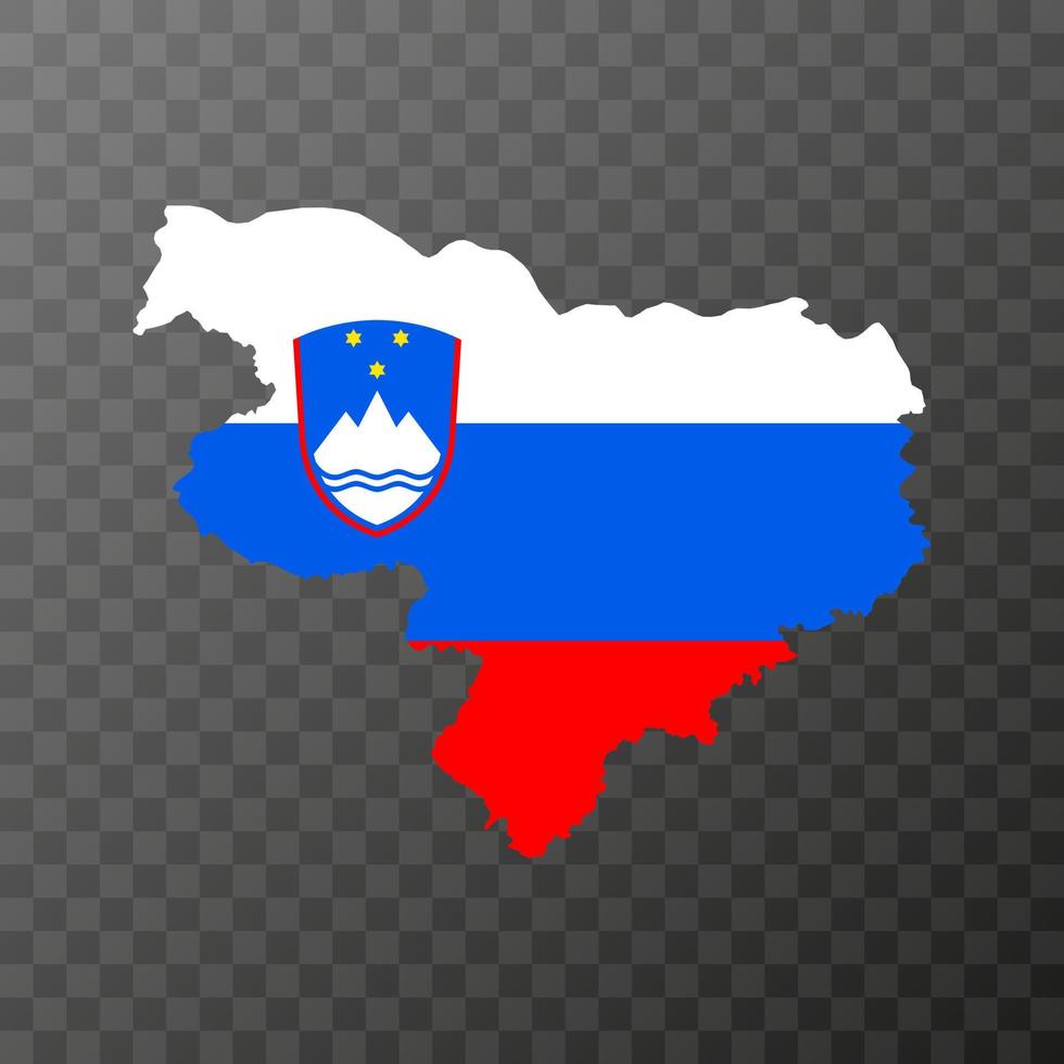 Upper Carniola map, region of Slovenia. Vector illustration.