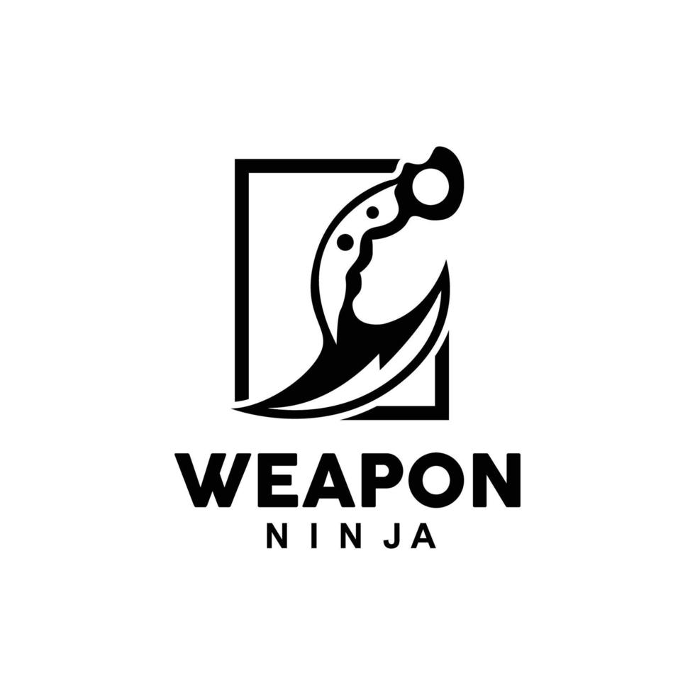 Weapon Logo, Traditional Weapon Karambit Vector, Ninja Fighting Tool Simple Design, Symbol Icon, Illustration vector