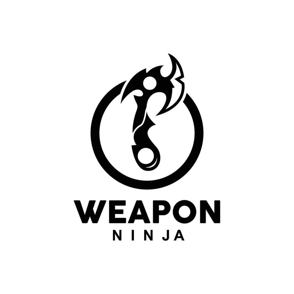 Weapon Logo, Traditional Weapon Karambit Vector, Ninja Fighting Tool Simple Design, Symbol Icon, Illustration vector