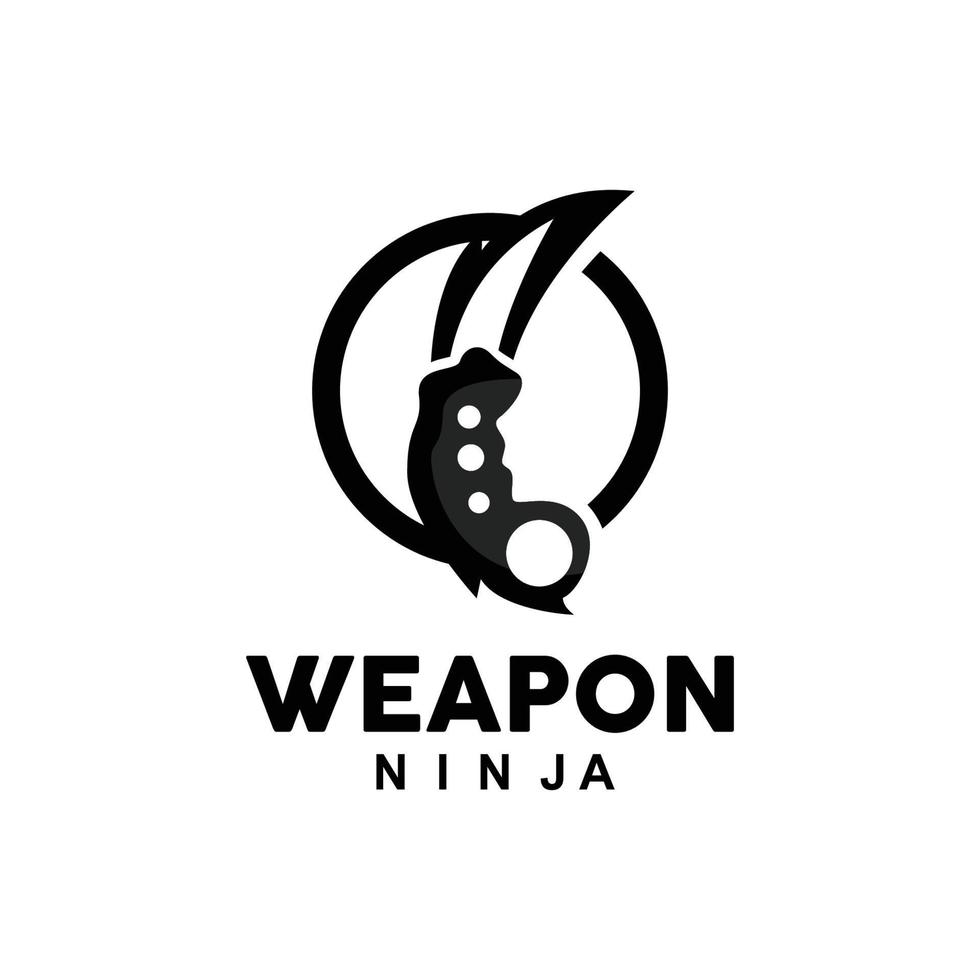 Weapon Logo, Traditional Weapon Karambit Vector, Ninja Fighting Tool Simple Design, Symbol Icon, Illustration vector