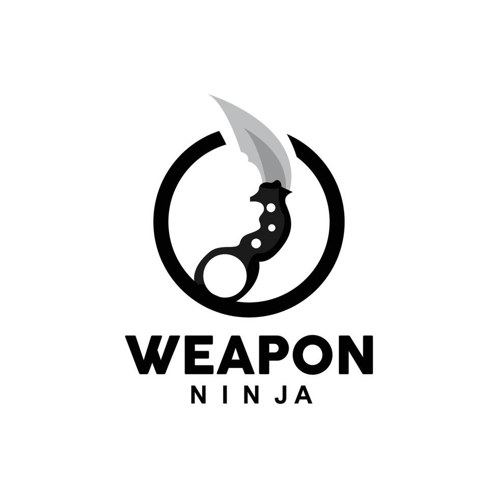 Weapon Logo, Traditional Weapon Karambit Vector, Ninja Fighting Tool Simple Design, Symbol Icon, Illustration vector