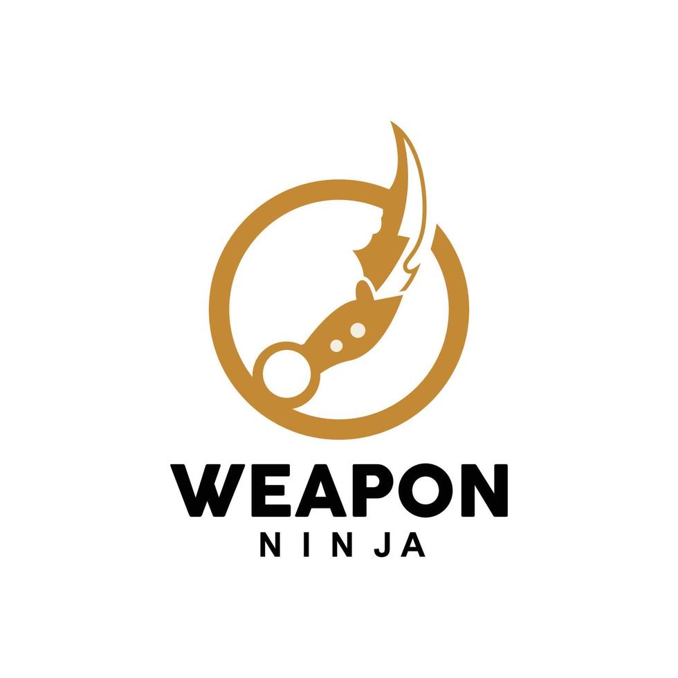 arma logo, tradicional arma Karambit vector, ninja luchando herramienta sencillo diseño, símbolo icono, ilustración vector