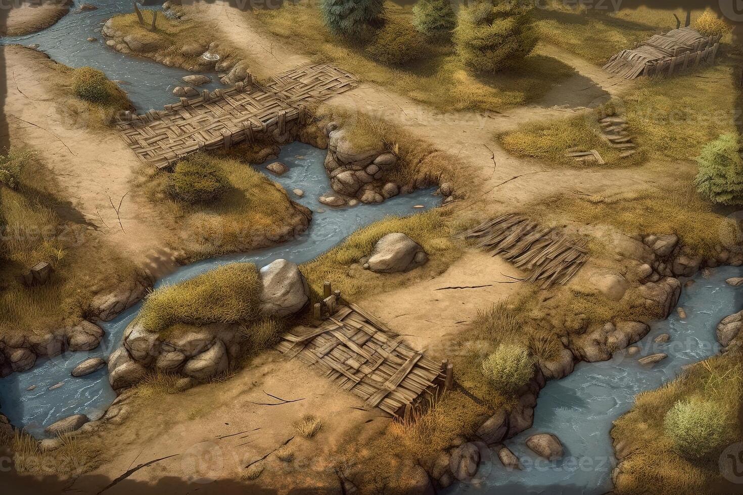 Muddy Battlefield Map Trenches Game Resources Illustration Background with photo