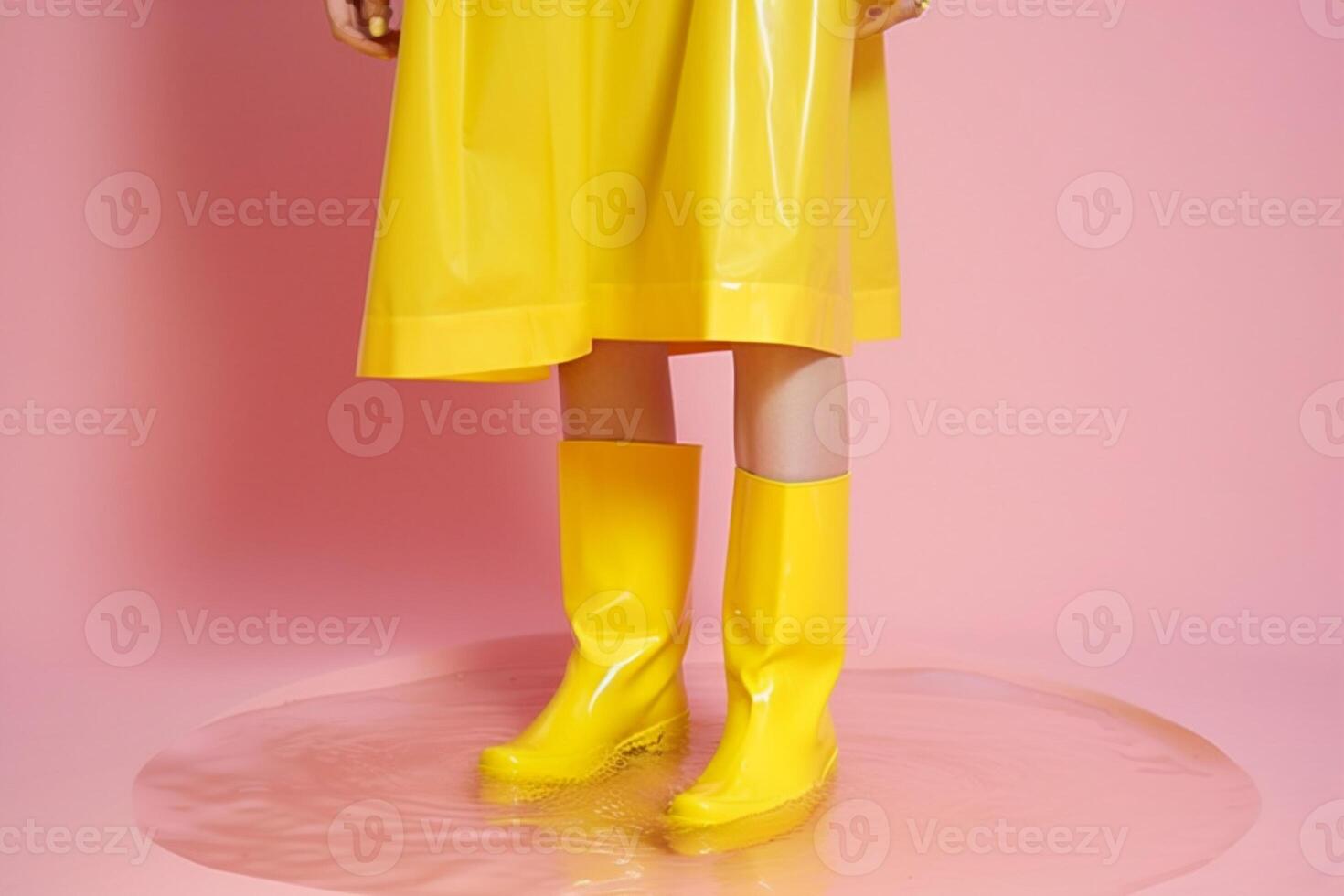 futuristic rain boots and jacket photo