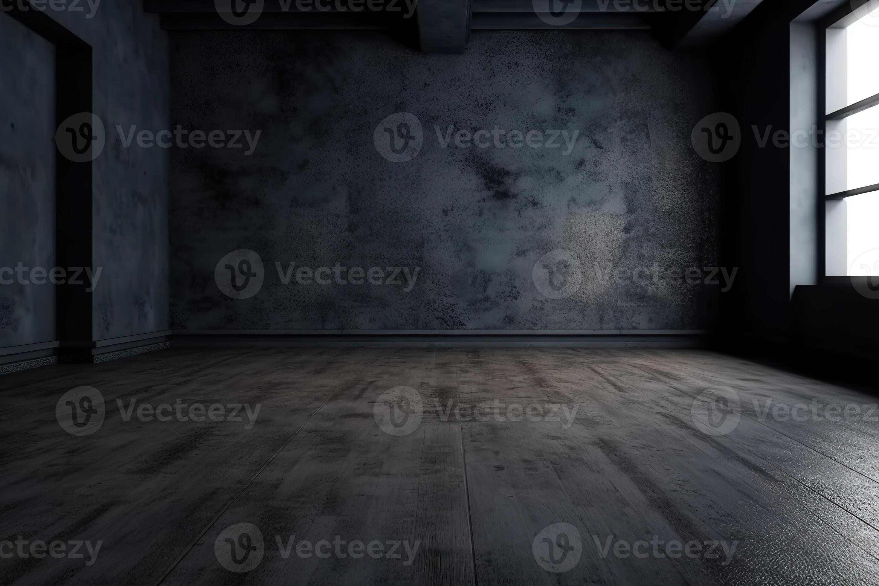 Close Up of An Empty Room Dark Wall and Floor Texture Illustration ...