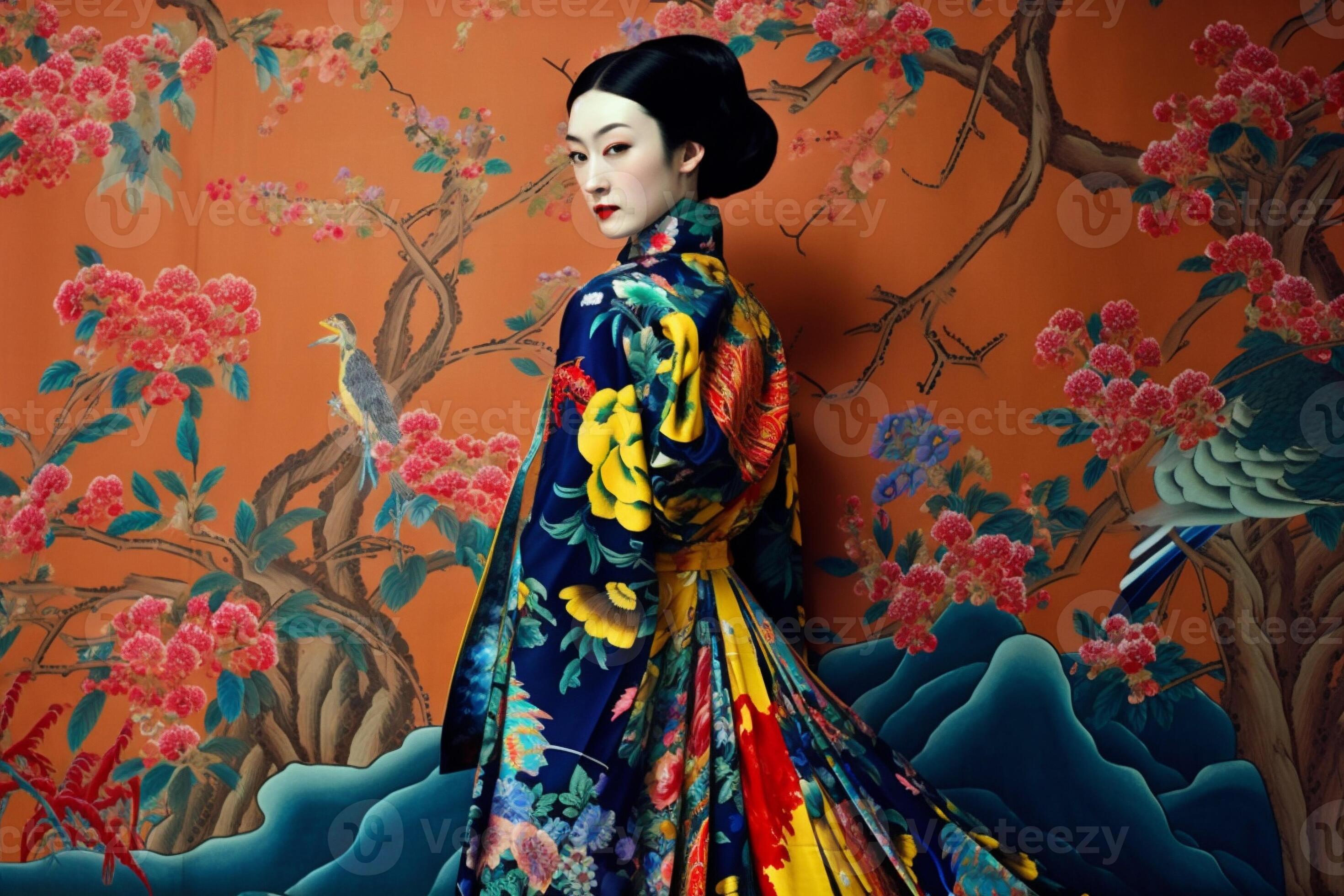 AI Generated woman geisha, modern Japanese style 22807457 Stock Photo ...