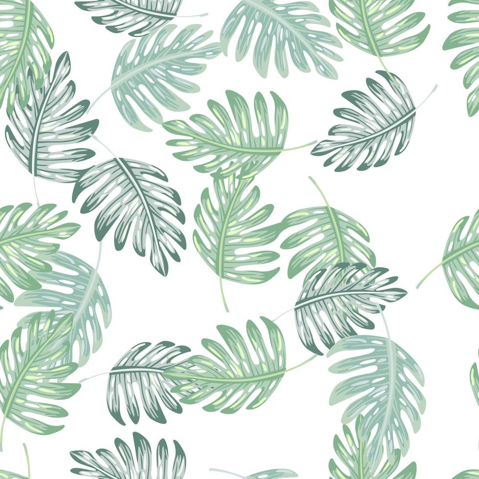 Abstract exotic plant seamless pattern. Botanical leaf wallpaper. Tropical pattern, palm leaves floral background. vector