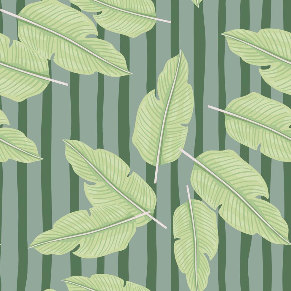 Tropical leaf seamless pattern. Exotic leaves background. Jungle plants endless wallpaper. Rainforest floral hawaiian backdrop. vector