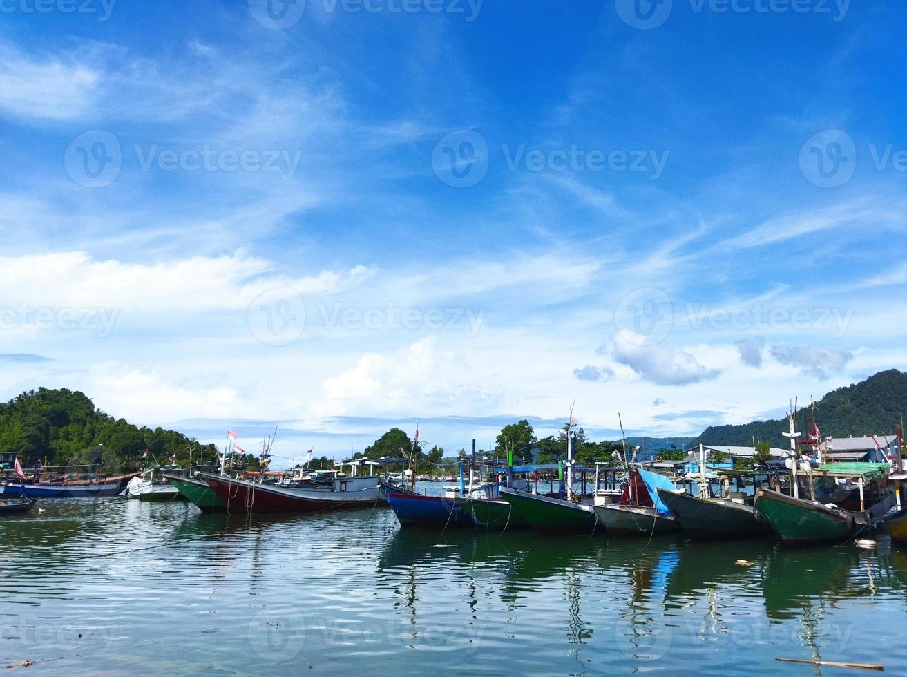 Fishing boat in the pear photo