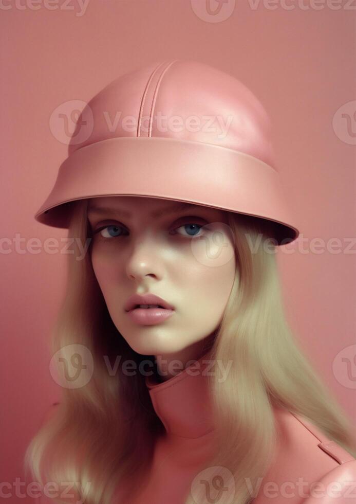 woman in retro style photo