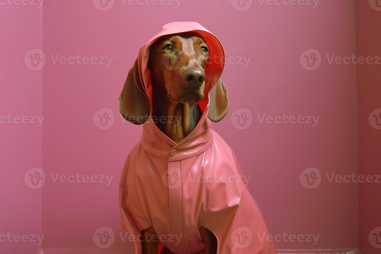 Weimaraner dog in futuristic style photo