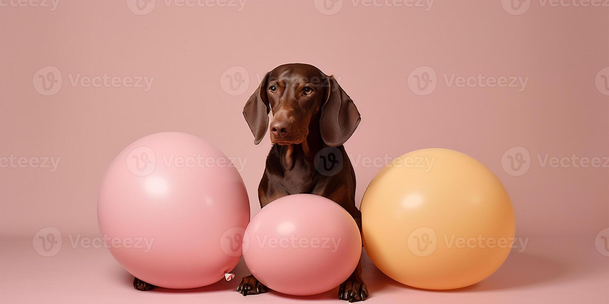 Weimaraner dog in futuristic style photo