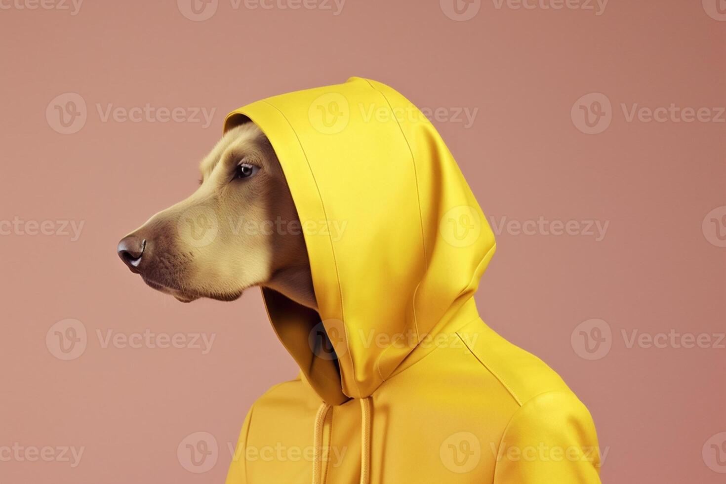 Weimaraner dog in futuristic style photo