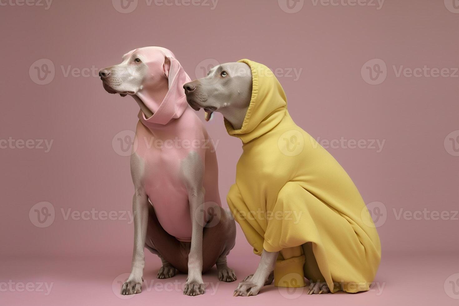 ai generado Weimaraner perros en futurista estilo foto