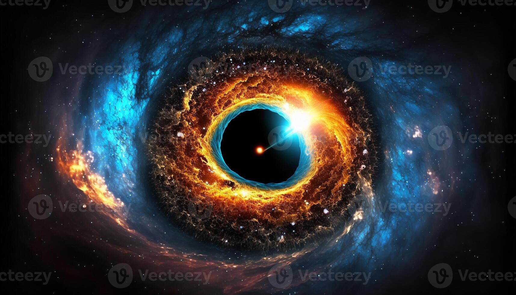 Black hole, outer space, the universe. photo
