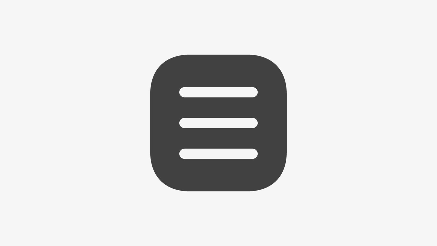 Menu solid icon vector