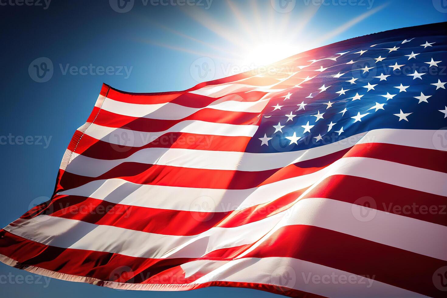 American labor day composition with flat design. photo