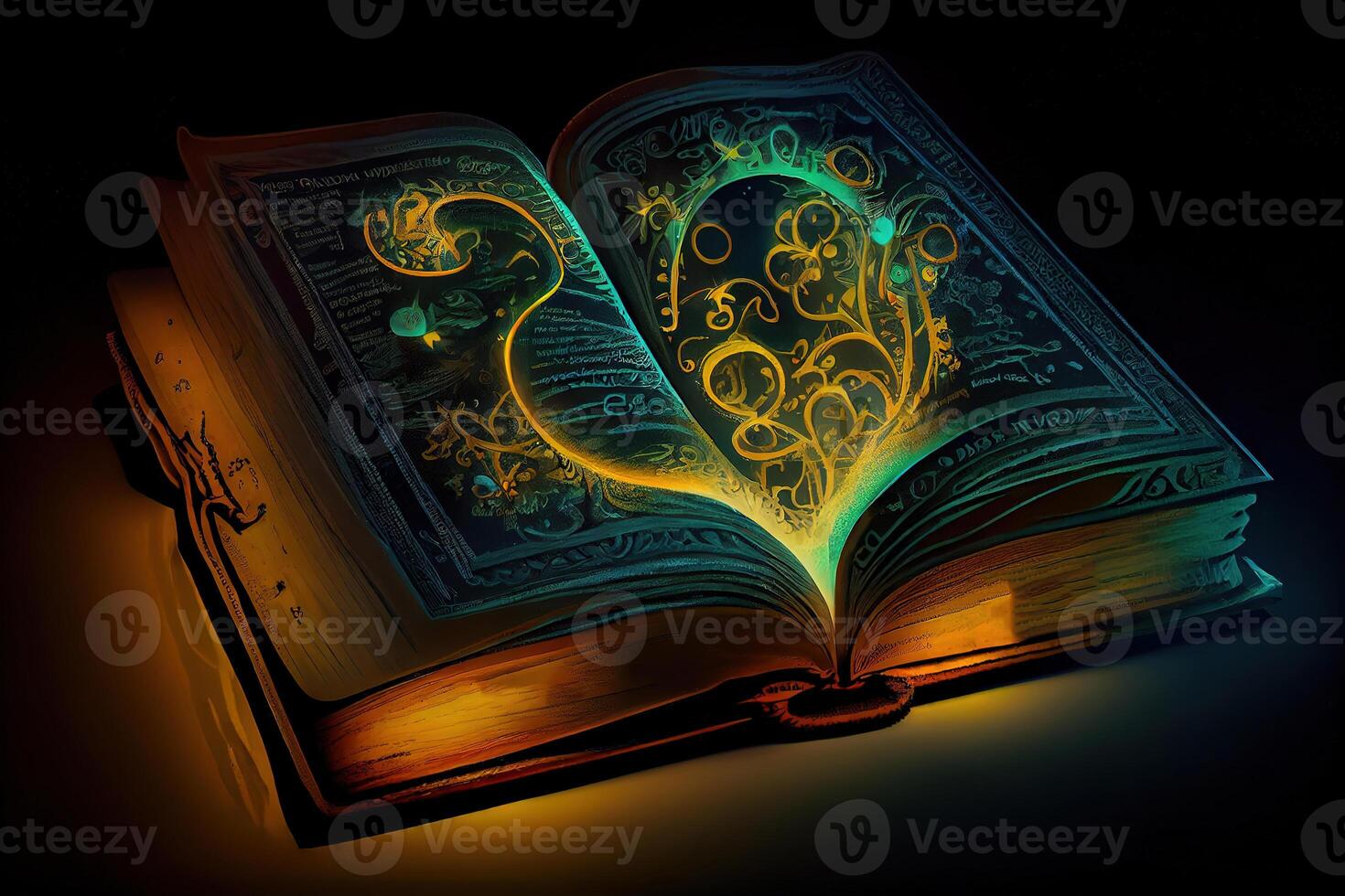 Magic fairytale book concept. photo