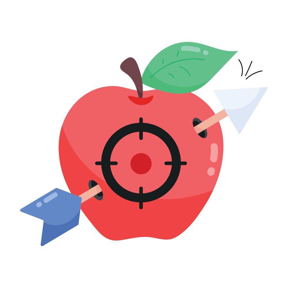 Trendy Apple Target vector
