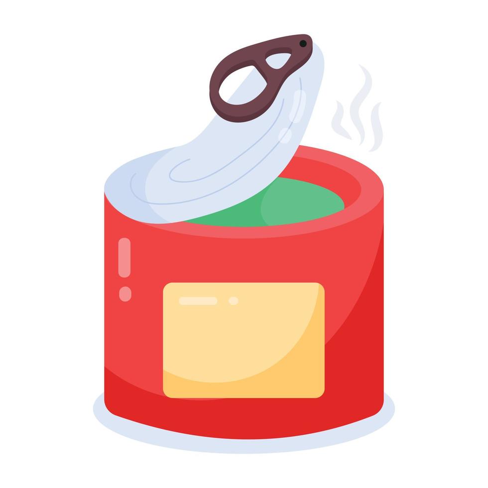 Trendy Tinned Food vector