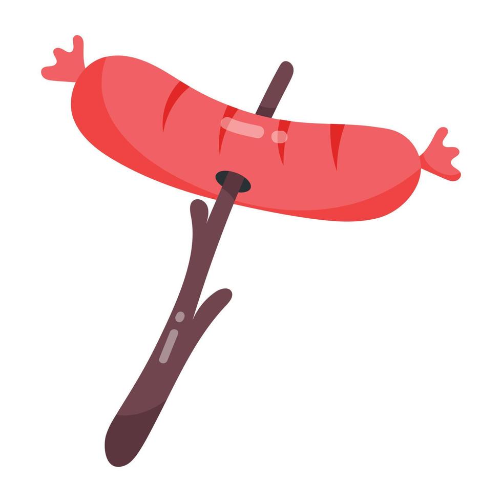 Trendy Sausage Bbq vector