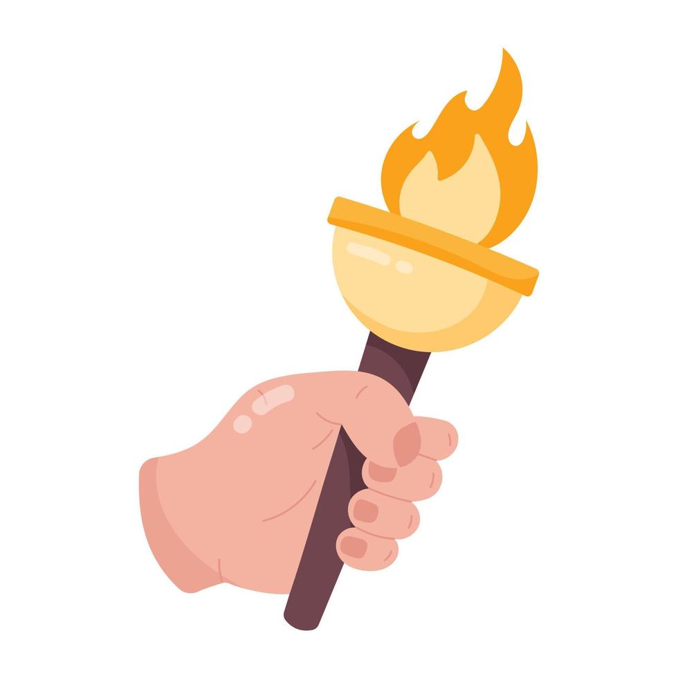 Trendy Fire Torch vector