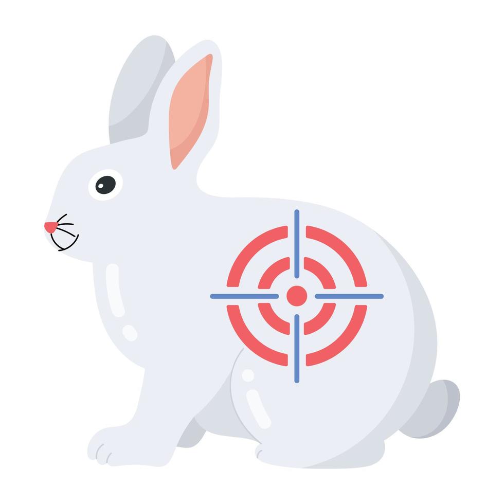 Trendy Rabbit Hunting vector