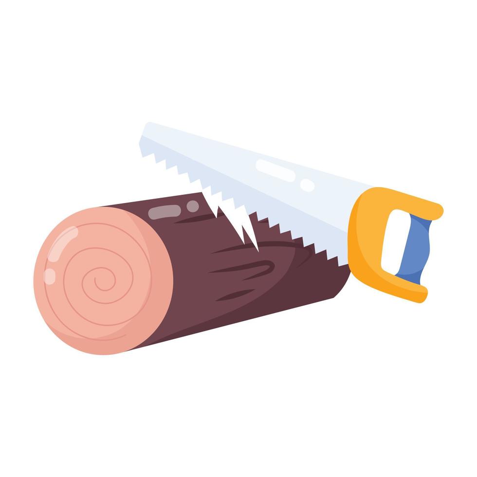 Trendy Log Cutting vector