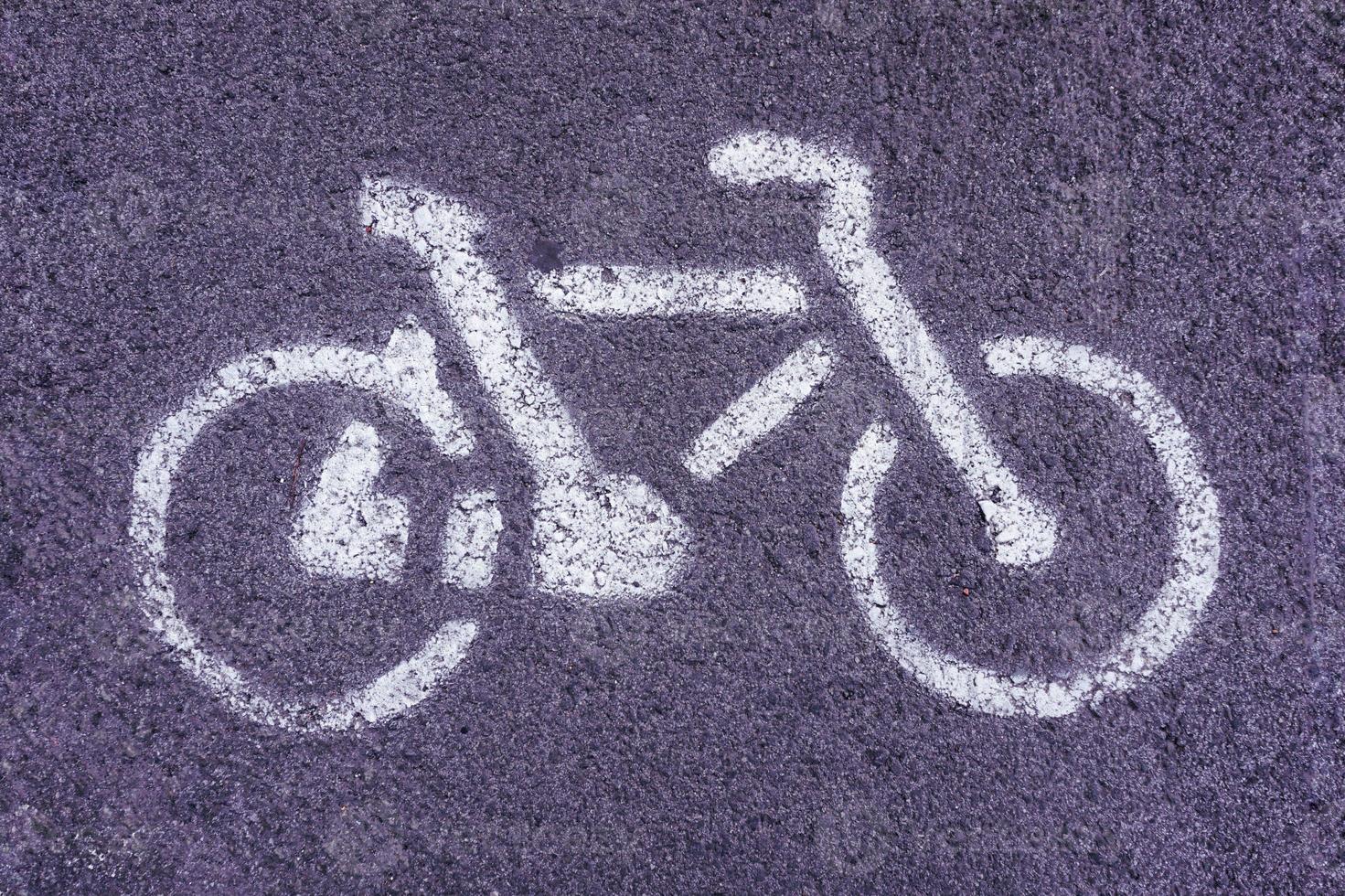 bicycle traffic sign in the bike lane photo