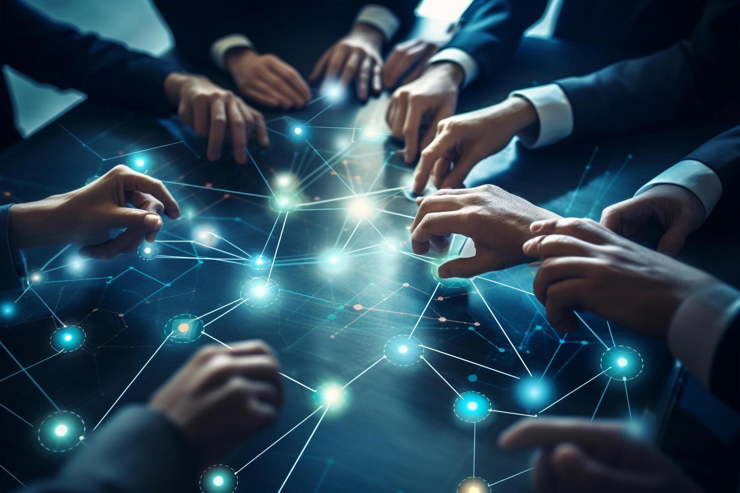 The concept of business ecosystems and partnerships revolves around collaboration strategies aimed at creating new opportunities photo
