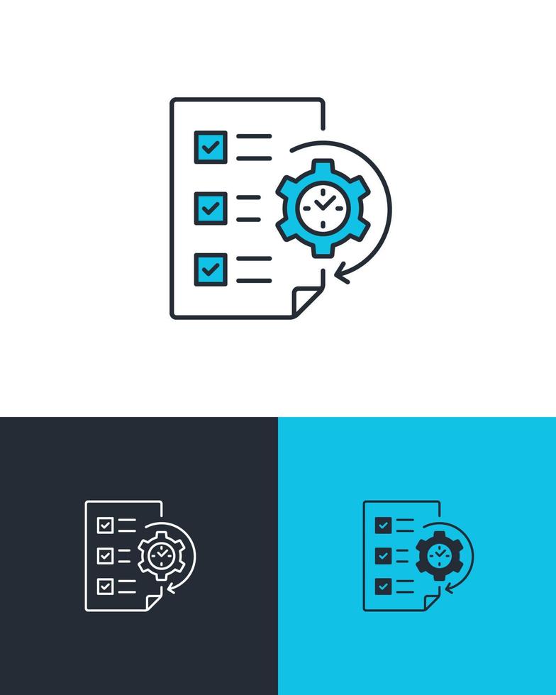 Task Planning Project and Time Management Presentation vector