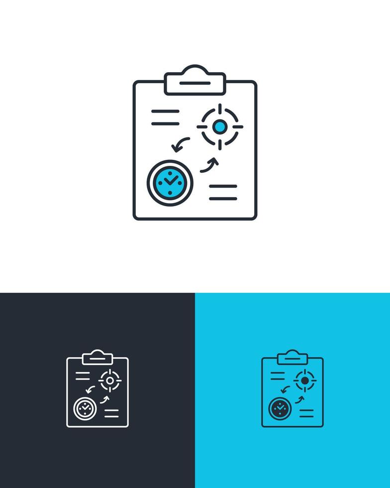 Strategic Planning and Time Management Icon vector