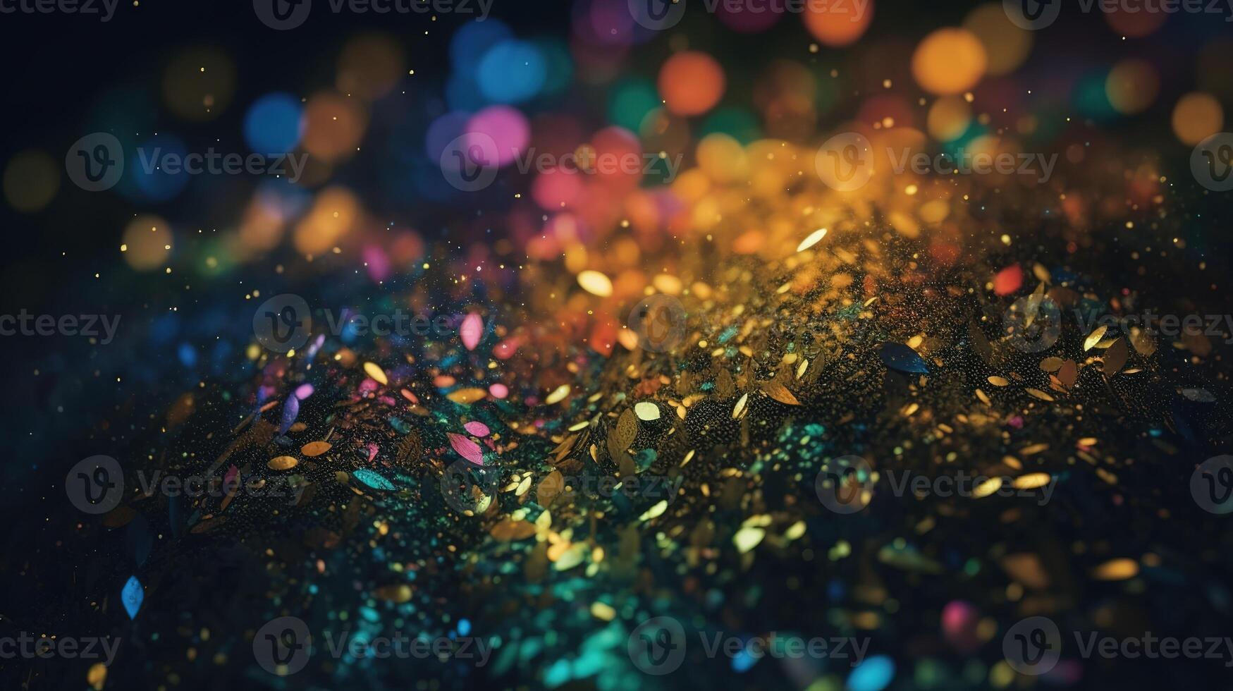 Sparkling Luxury, Glitter, Bokeh Sparkles, and Particles. photo