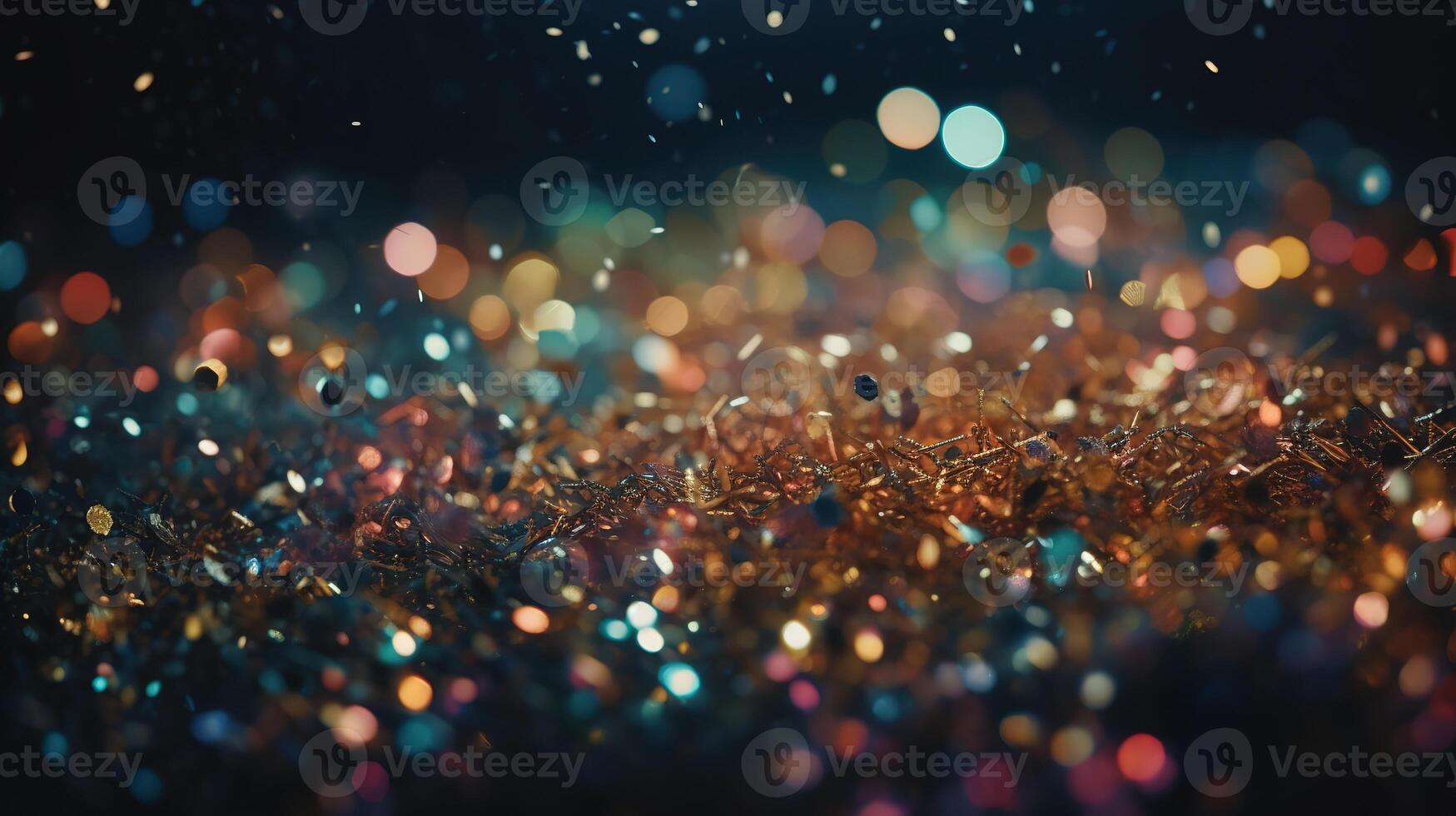 Sparkling Luxury, Glitter, Bokeh Sparkles, and Particles. photo