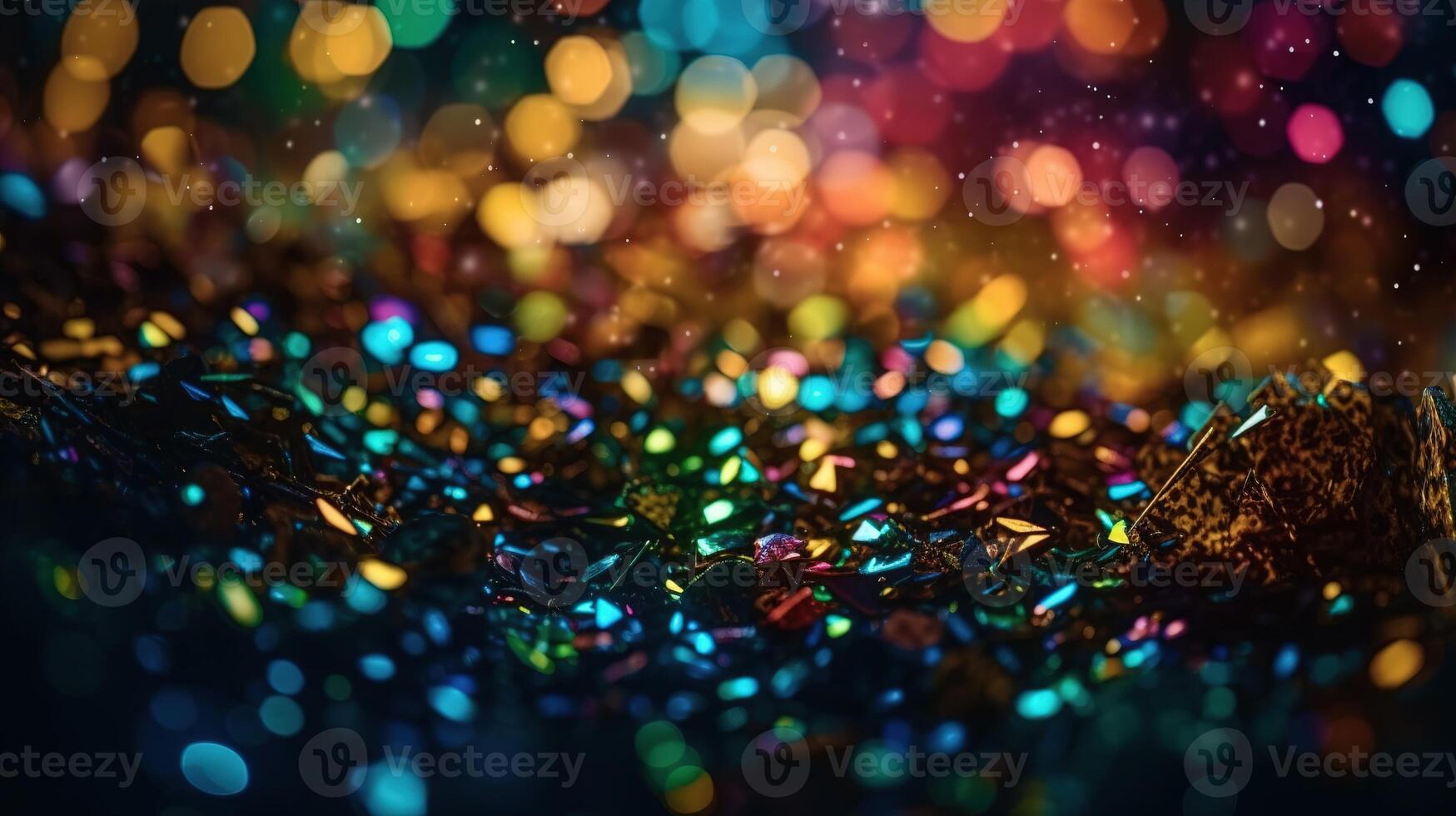 Sparkling Luxury, Glitter, Bokeh Sparkles, and Particles. photo